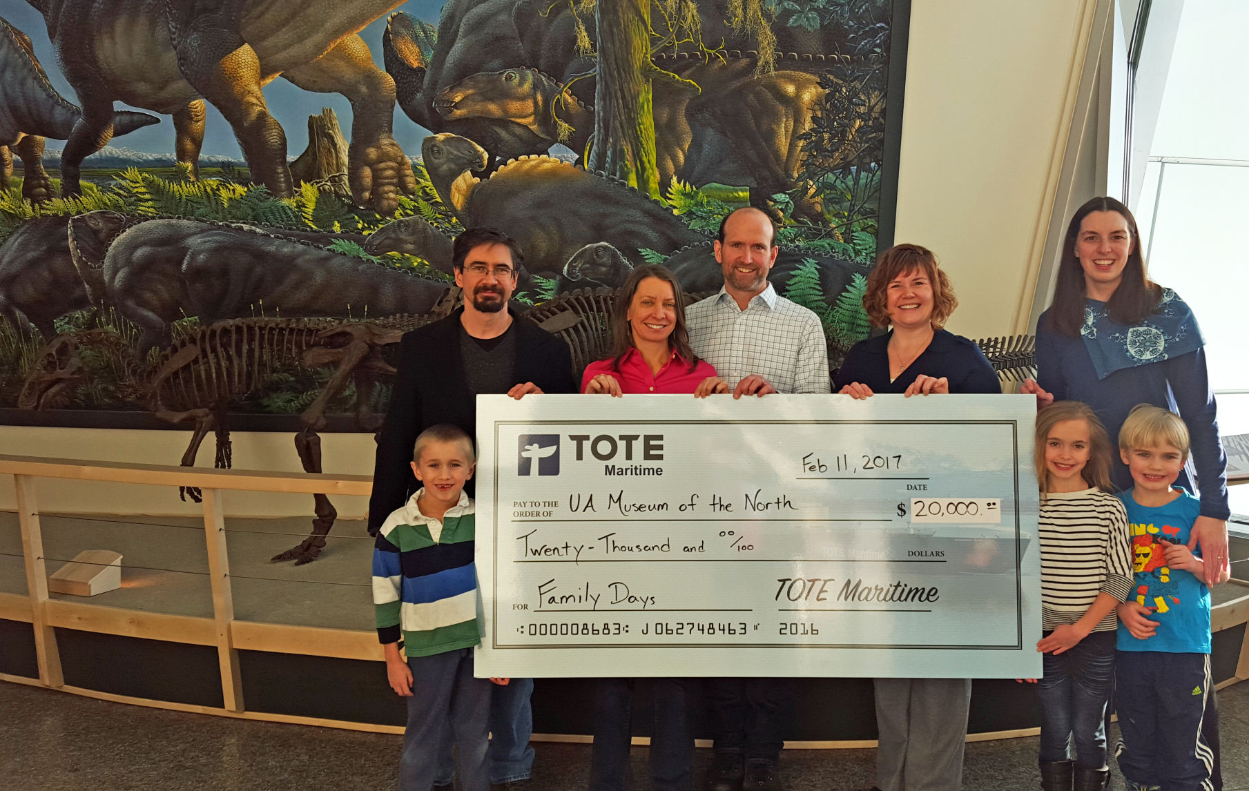 UA Museum thanks TOTE for supporting Family Days program